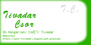 tivadar csor business card